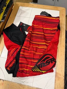 MSR Men’s Red Striped Performance Shorts